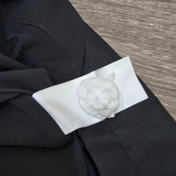 Danielle Bernstein Women’s Size 00 Puff Sleeve Satin Black Mini Dress MSRP $99 - Picture 12 of 14